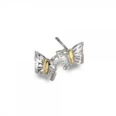 Sea Gems Silver Butterfly Stud Earrings