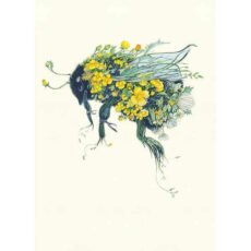 bumblebee illustration by Daniel Mackie The DM Collection on a blank greeting card