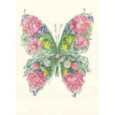 butterfly in a meadow illustration by Daniel Mackie The DM Collection on a blank greeting card