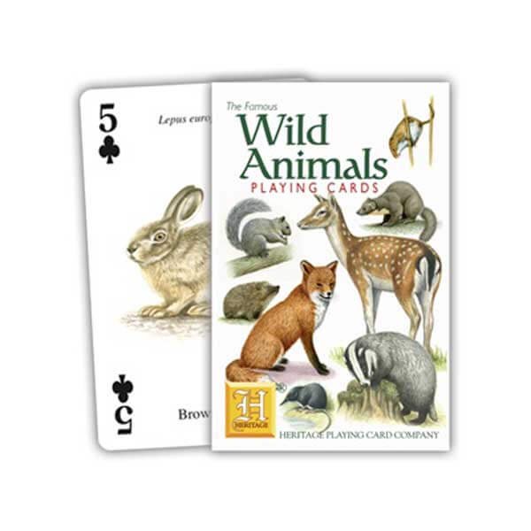 Wild Animals set of 52 playing cards jokers hpc 
