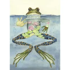 Frog Greeting Card by The DM Collection