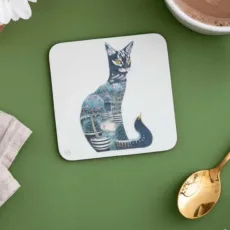 Cat at Night Coaster The DM Collection