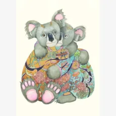 Cuddling Koala Bears Greeting Card by The DM Collection