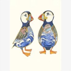 Puffins Greeting Card by The DM Collection