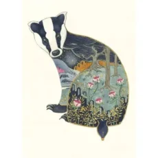Badger Greeting Card by The DM Collection