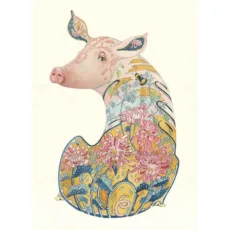 Pig Greeting Card by The DM Collection