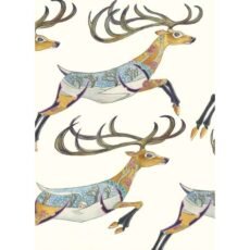 Leaping Reindeer illustration by Daniel Mackie of The DM Collection Single blank greeting card and Christmas card