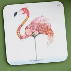 Flamingo With Flowers Coaster The DM Collection