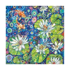 Waterlilies Greeting Card by Sally Rich