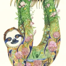 Sloth Greeting Card by The DM Collection
