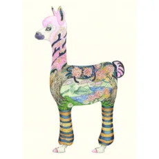 Alpaca Greeting Card by The DM Collection