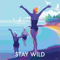 Stay Wild Greeting Card by Becky Bettesworth