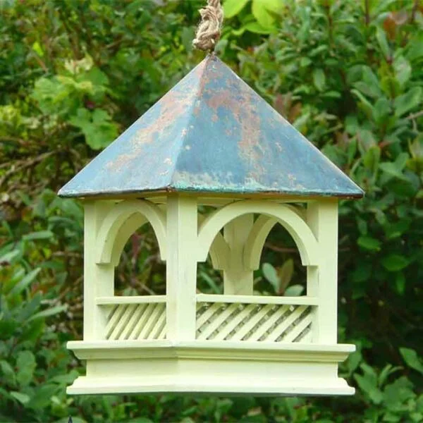 Bempton Bird Hanging Table hanging in a tree