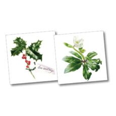 Holly and Hellebore eco Christmas cards by Billy Showell