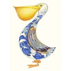 Pelican greeting card illustration by Daniel Mackie