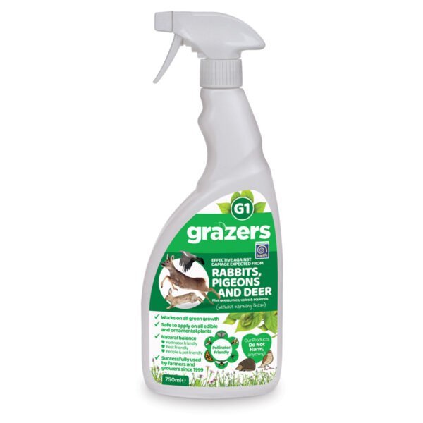 Grazers G1 spray ready to use spray bottle on a white background