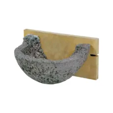 woodstone Swallow nest bowl on a wood mounting board