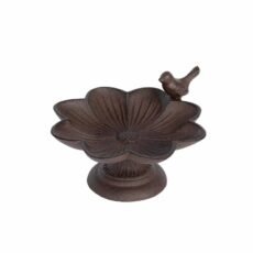 Old Iron Buttercup Water Dish Bird Dish by Jacobi Jayne on a white background