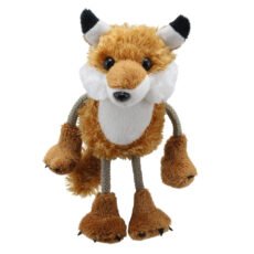 Red Fox finger puppet facing to the front on a white background