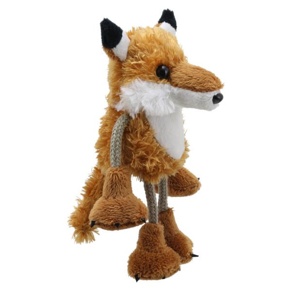 Red Fox finger puppet facing to the right on a white background